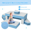 4-In-1 Kid Sofa Bed Convertible Upholstered Foam Playset Children Climb Blocks