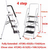 Folding 2 3 4 Step Ladder Safety Non Slip Mat Tread Foldable Kitchen Home DIY