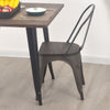 Set of 4 Metal Dining Chairs Stackable Chairs Industrial Kitchen Chairs Bronze