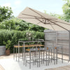 9 Piece Garden Bar Set Grey Poly Rattan& Solid Wood Acacia R3T0