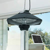 50CM Outdoor Hanging Warmer Electric 2KW Patio Hearter with Press Lamp/Remote UK