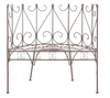 Garden Bench 95 cm Iron Antique White brown Outdoor Quality Furniture seating