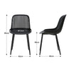 Modern Dining Chair Plastic Backrest Office Seat Bedroom Living Room Side Chairs