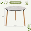 Faux Marble Round Dining Table Modern Coffee Table Living Room Sofa Side Table