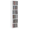 Stylish 8-Tier CD Cabinet Display Shelving Chipboard Freestanding Storage Furnit