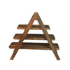 3-tier Tray Storage Rack Wooden Carbonized Vegetable Shelf Kitchen Hotel