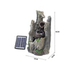 Solar Garden Fountain Water Pump Cascade Landscaping Outdoor Feature Landscape