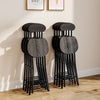 Breakfast Bar Table & 2/4 Folding Stool Chairs Set Kitchen Dining Room Furniture