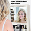 3-in-1 Jewelry Cabinet 360° Swivel Mirrored Jewelry Armoire W/ Display Shelves