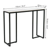 Modern Console Table White Marble Effect Hallway Hall Desk Side Table Furniture