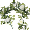 6FT Artificial Silk Rose Flower Wedding Eucalyptus Foliage Garland Hanging Vine