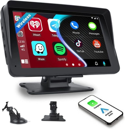 7'' Portable Wireless Apple CarPlay Android Auto Touch Screen Car Radio Stereo