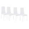 4 Pcs Dining Chairs Set PU Leather Metal Legs PADDED SEAT Home Room Restaurants