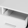 White Wooden Computer Desk Laptop PC Table Shelves Home Office Workstation