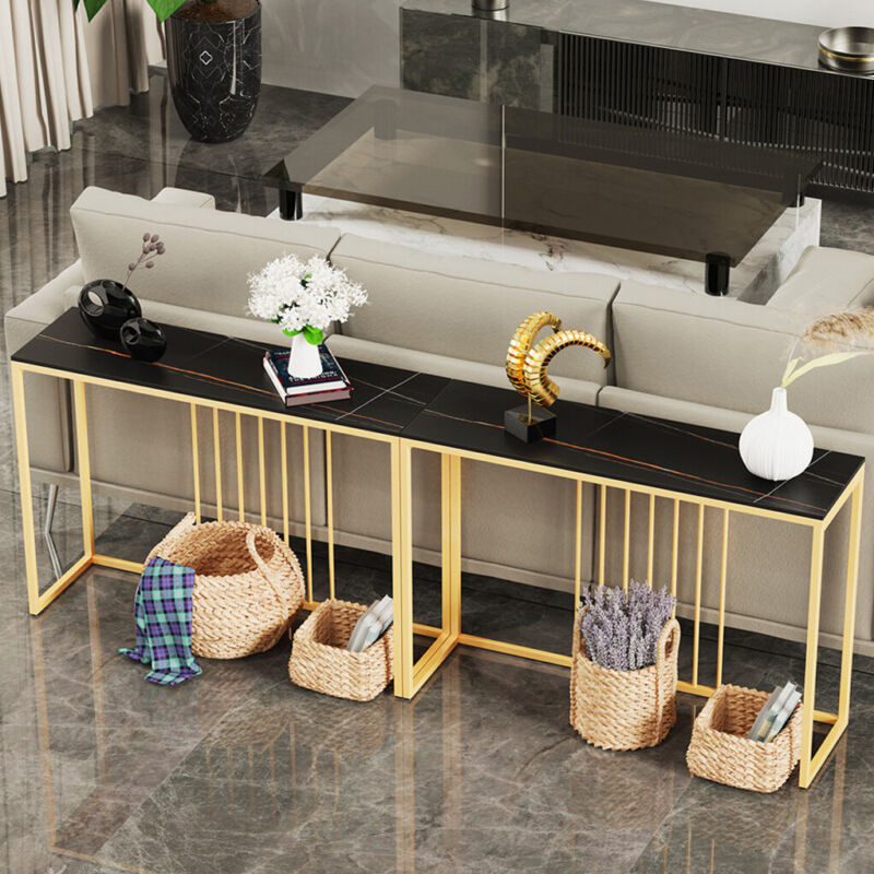 Large Slim Marble Console Table Hallway Foyer Wall Side Table Window S ...