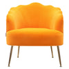 Nordic Scallop Back Armchair Vintage Petals Flower Seat Lotus Tub Accent Chair