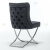 Vanquish Premium Button Back Velvet Dining Chair Brampton Cross Legs Chrome 2023