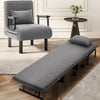Folding Sofa Bed 3in1 Convertible Recliner Chair Linen Upholstered Seat w/Pillow
