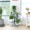 Anti Rust Iron Plant Stand Multiple Flower Pot Shelf Holder Indoor Outdoor Rack
