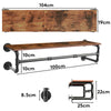 41" Long Upgraded Industrial Pipe Clothes Rack Boutique Display Garment Rack Bar