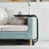 C Shaped Side Table with Wheels for Living Room Mobile Sofa Side End Tables