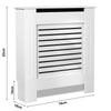 White Radiator Cover Small Large MDF Slat Wood Cabinet Shelf Grill Furniture