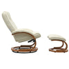 Recliner Chair Armchair with Footstool Faux Leather 360° Swivel Seat Lounge Sofa