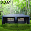 3X3m 3X4m 3X6m Gazebo Garden Marquee Party Tent with Sides Wall Wedding Canopy