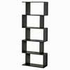 Wooden S-Shaped Bookcase Living Room Modern Display Shelves Storage Unit Divider