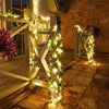 LED Solar Powered Ivy Fairy String Lights Garden Outdoor Leave Wall Fence Lights