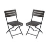 Square Wood Grain Garden Outdoor Camping Beer Table with 4PCS Chairs Set Folding