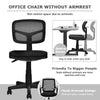 Height Adjustable Armless Mesh Computer Office Chair Y-shaped Lumbar Support