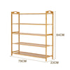 5 TIERS BAMBOO SHOE RACK FOOTWEAR ORGANISER WOODEN STORAGE SHELVES STAND