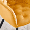 Modern Dining Chairs Velvet Padded Seat Metal Legs Kitchen Chair Home Office 1