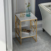 Heavy Duty Town Square Marble Table Bedside Sofa Bed End/ Side Table Gold Frame