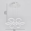 White LED Ceiling Light 50cm Floral Design Pendant Down Lamp Living Room Bedroom