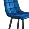 Pair Blue Velvet Bar Stools Breakfast Stool Kitchen Pub Chairs 65 / 75 cm Seat