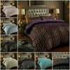 Teddy Bear Fleece STAR FOIL Duvet Cover Set Sherpa Thermal Warm Soft Bedding
