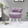 Velvet Padded Low Back Vanity Chair Dressing Table Makeup Stool Dining Chair