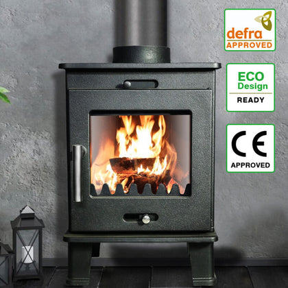4.2KW Cast Iron Log Wood Burner Woodburning Stove Fireplace Defra Eco Design