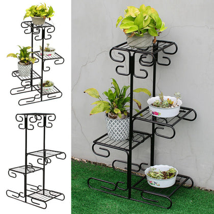 Indoor Outdoor Plant Stand Flower Pot Holder Display Shelf Metal Rack Home Decor