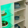Modern High Gloss Sideboard Storage Cabinet Cupboards Furniture RGB LED Lights