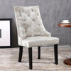 2/4x Ice Velvet Mink Upholstered Dining Room Chairs Knocker Back with Stud Chair