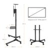 Ultra Stable Mobile TV Stand TV Trolley For 32-70 Inch TVs VESA 600x400 Bracket