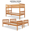 Double Bunk Bed 3FT Single Bed For Kids Children Solid Wooden Frame With Stairs