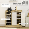 Shoe Cabinet Shoe Storage Organizer with Five Open Shelves, Natural