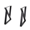 2x Industrial Steel Metal Table Legs Triangle Frame for Dining/Bench/Office/Desk