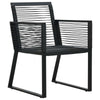 Garden Chairs Balcony Chairs Lounger Chairs 2/4 pcs Black PVC Rattan vidaXL