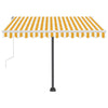 Freestanding Manual Retractable Awning 350x250 Yellow/White Z6U5