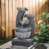 Electric Outdoor Fountains Garden Rockfall Water Feature Cascading Fountain uk